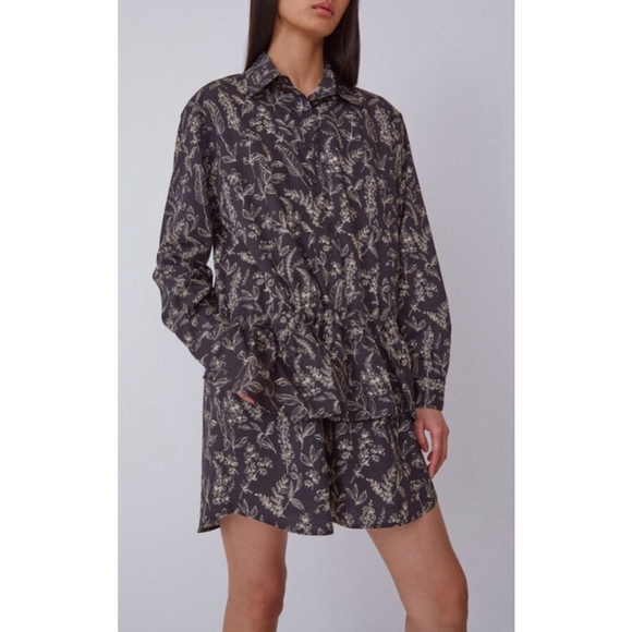 NWT Thakoon Women's Button Up Print Dress, Size 8, Black & White - Picture 1 of 9